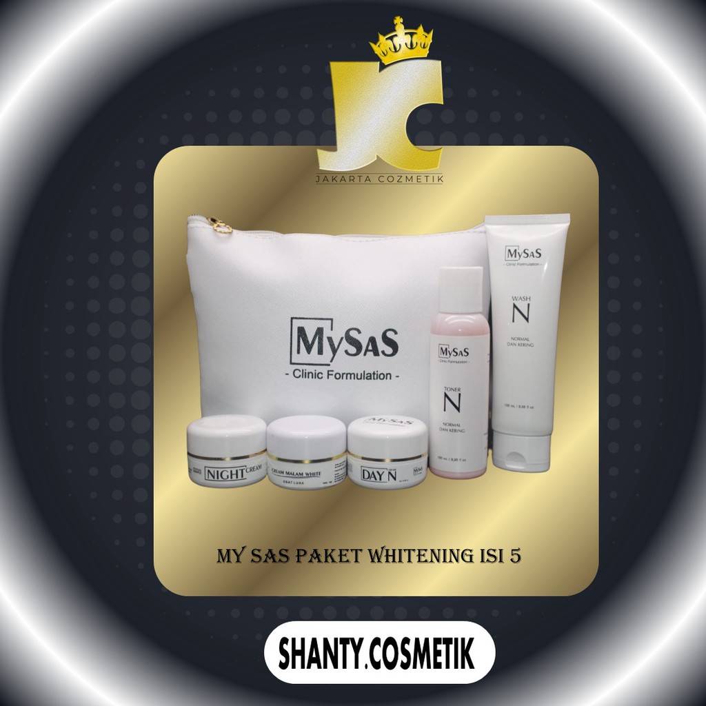 ORIGINAL ( COD ) Mysas Paket Oily Whitening Glowing Isi 5 / Cream Pemutih Wajah Bpom Mysas Skincare 