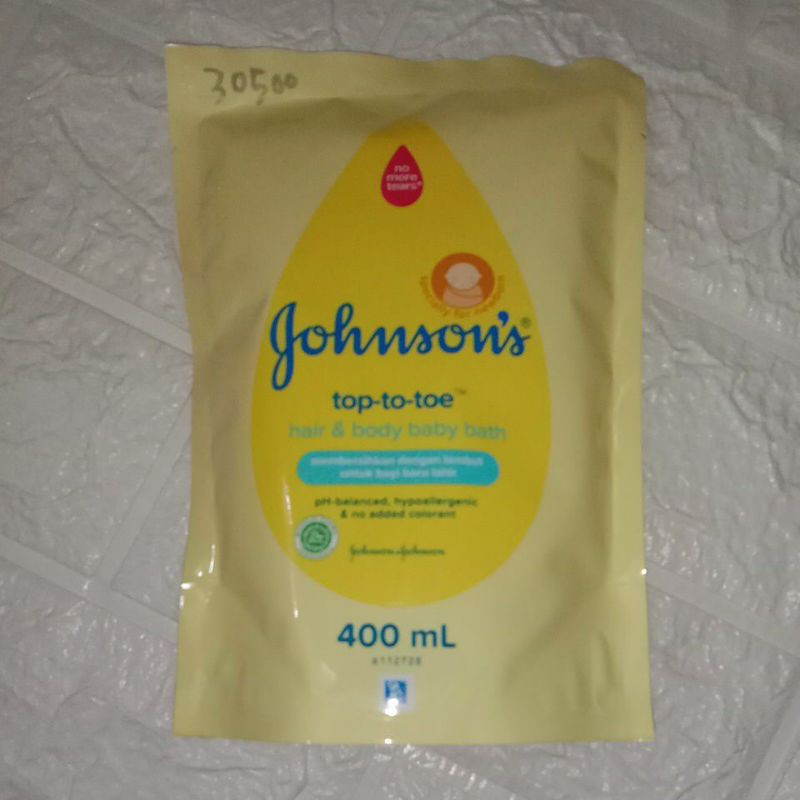 johnson top to toe wash 400 ml Refill