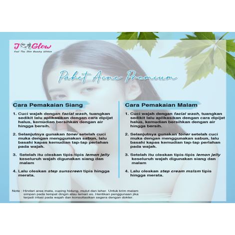 Jglow Skincare PAKET ACNE PREMIUM Cream JNC 10 klinik farmasi dokterglowing Perawatan Paket Kecantik