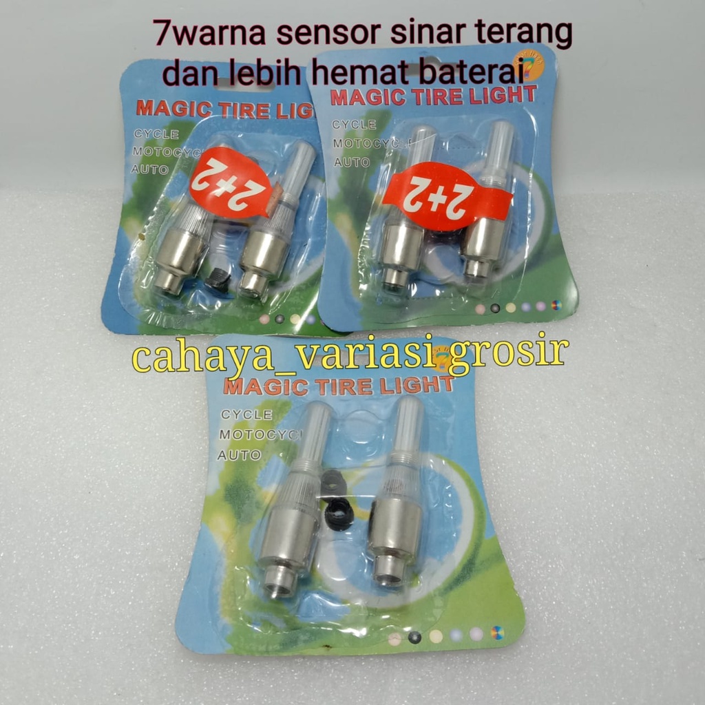 LAMPU TUTUP PENTIL RGB - Lampu Malam 7 Warna Sepeda Dekorasi Lampu LED Aksesoris Sepeda Lampu Ban