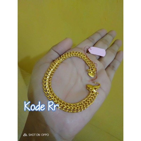 Gelang belut cucut lapis emas 24 k harga di ats untuk gelang saja