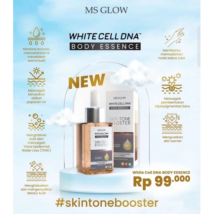 SKIN TONE BOOSTER MS GLOW /PAKET BODY MS GLOW / BODY ESSENCE MS GLOW