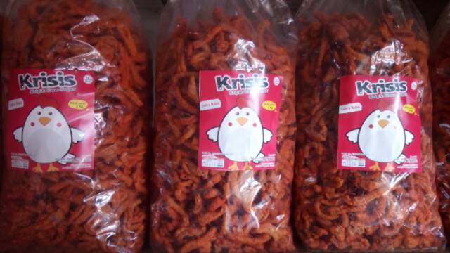 

Kripik Usus Ayam SUPER KRISIS 2 Kg Rasa Balado, Extra PEDAS .Harga keripik Usus ayam goreng murah.