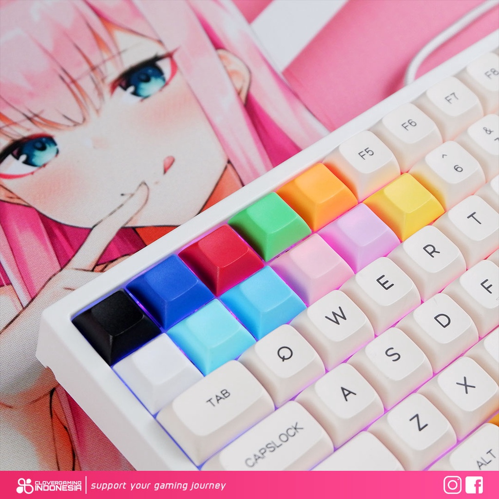 CLV DSA Profile Solid Color PBT Keycaps for Mechanical Gaming Keyboard