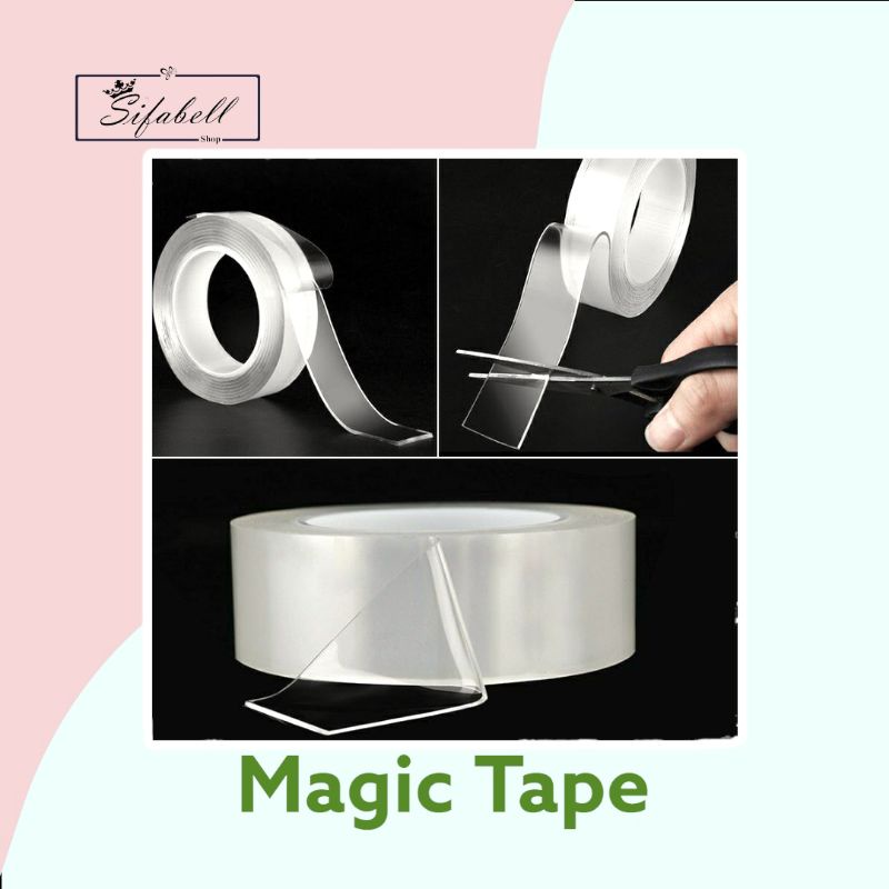 Magic Tape Isolasi Ajaib 1M Double Tape Dua Sisi