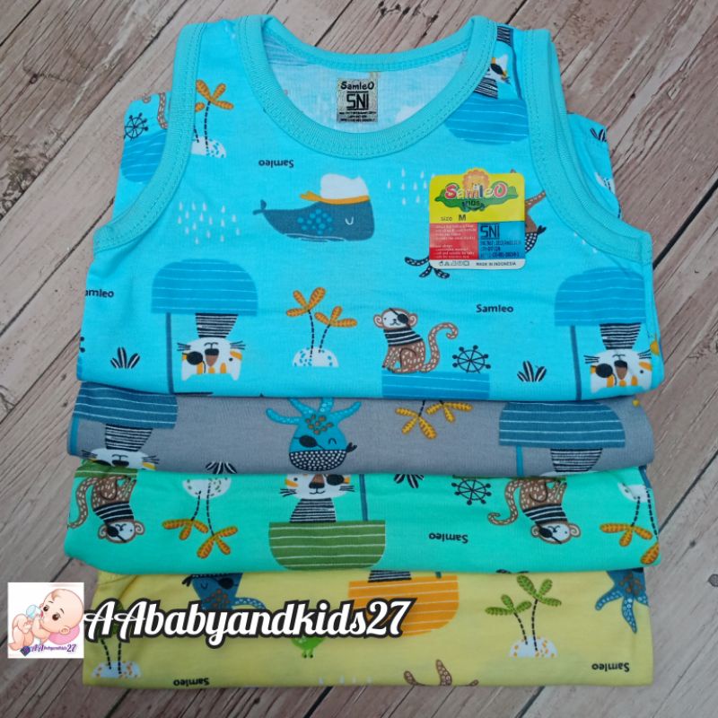 PRODUK TERBARU!!!3PC SAMLEO KAOS BAYI LENGAN KUTUNG FULLPRINT UKURAN M L XL SNI HIGHT QUALITY