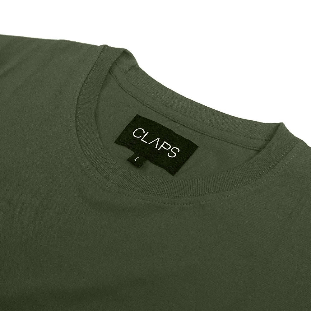 CLAPS - Olive Basic Tshirt (Kaos Polos Dewasa)