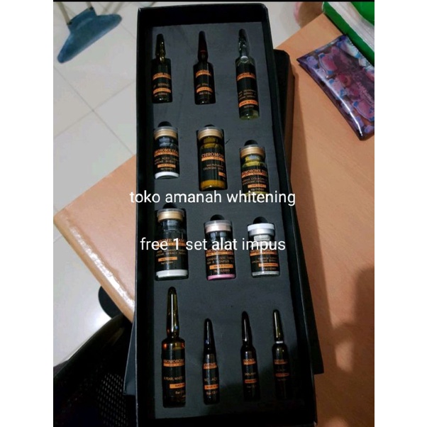 chromosome diamond pemutih 100% original free 1 set alat impus