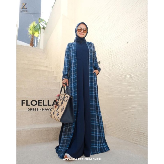 NEW FLOELLA DRESS BY AZZAHRA PREMIUM SYAR'I ORIGINAL