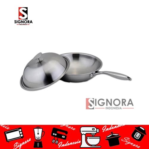 WOK PAN SIGNORA TRIPLY SUPER  STAINLESS STEEL