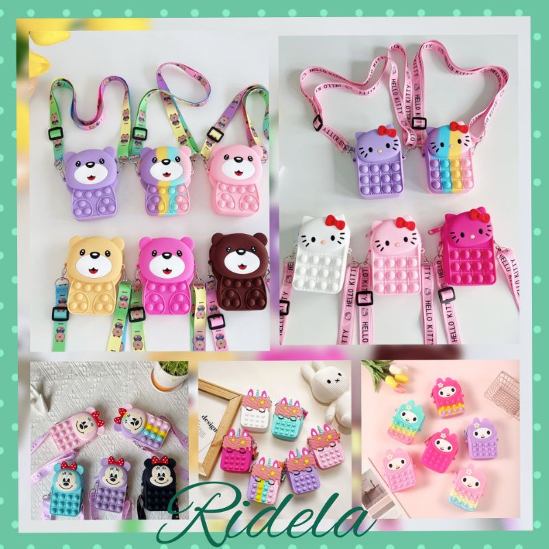 TAS POP IT JELLY UNICORN TAS ANAK SILIKON TAS BALITA KUDA PONI TAS ICE CREAM TAS POPIT SILIKON ANAK 