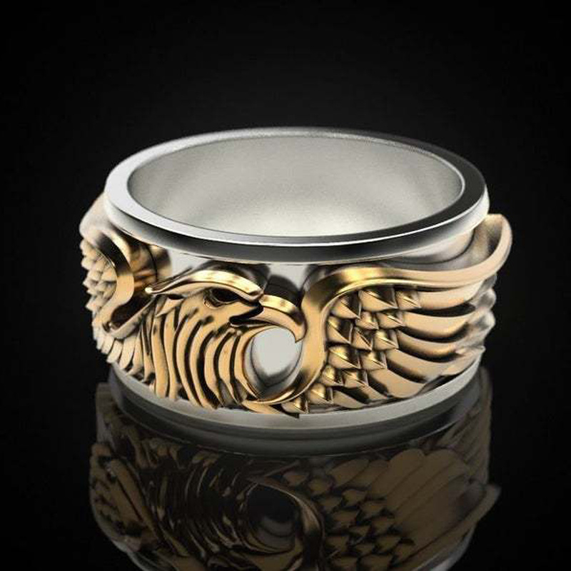[Ready Stock]New 18K Ring Power Style Personalized Creative