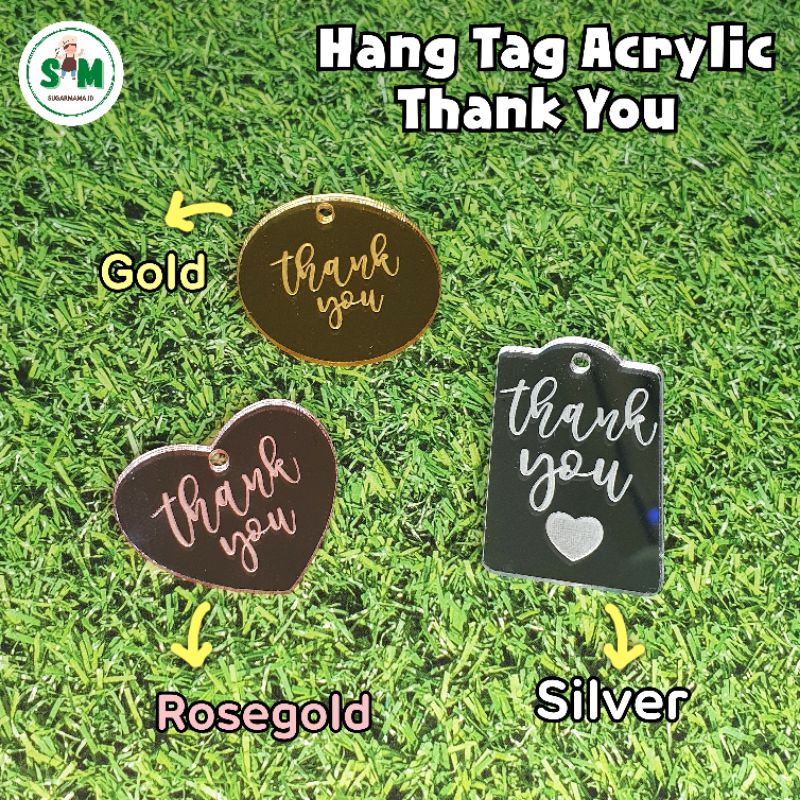 

READY - Hang Tag Label Thank You Akrilik Hiasan Hampers Acrylic