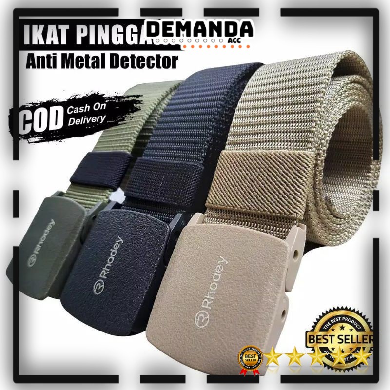 Sabuk ikat pinggang pria anti x ray - gesper ikat pinggang metal detector - gesper Canvas travel