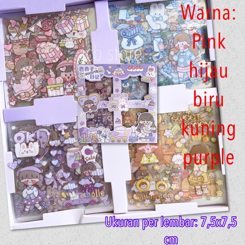 1 Lembar Stiker Aesthetic Tumblr Hp / Stiker Lucu Telado-SO CUTE PVC