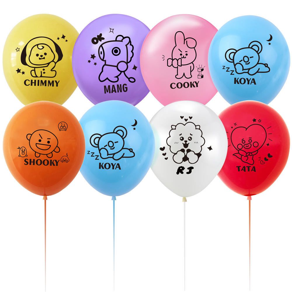 [BS] BISA COD Balloons BTS BT21 Party Decoration Happy Birthday Balon Pesta Ulang Tahun KPOP - KP923A