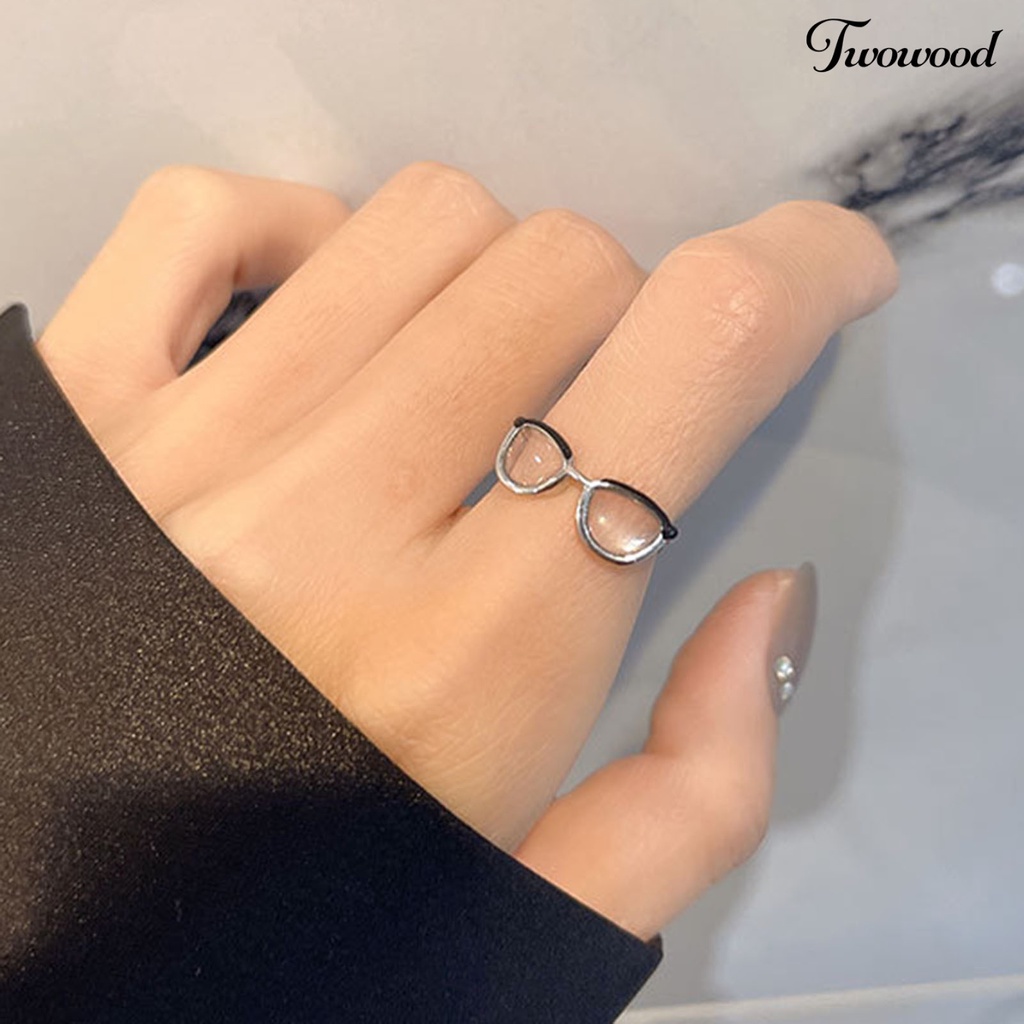 Cincin Model Terbuka Bahan Tembaga Dapat Disesuaikan Untuk Wanita