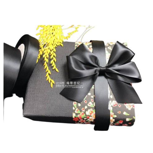 

pita hitam black design elegan ribbon bungkus kado hadiah