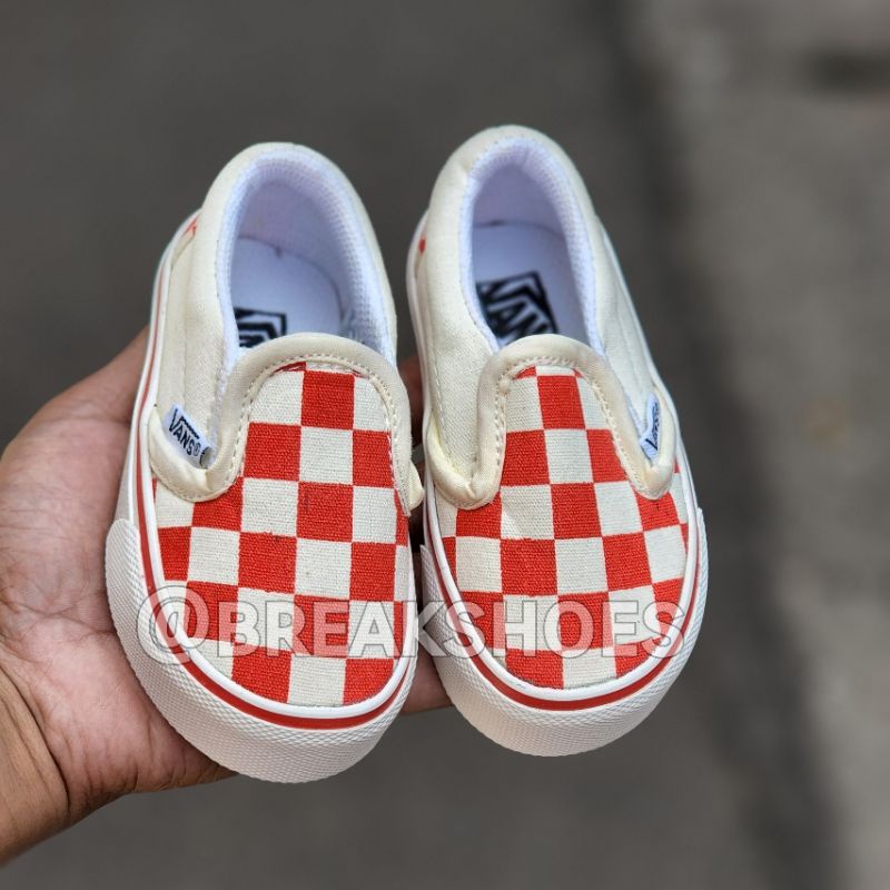 Sepatu anak vns autentik/slip on cekerboard