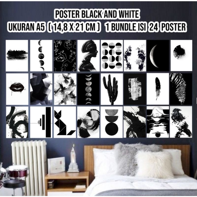 [24 POSTER] COD // POSTER AESTHETIC MURAH // POSTER DINDING KAMAR AESTETIK COWOK CEWEK // POSTER BAND MUSIK // POSTER WALL DECOR PURPLE POSTER / BLACK WHITE / MANGA-3