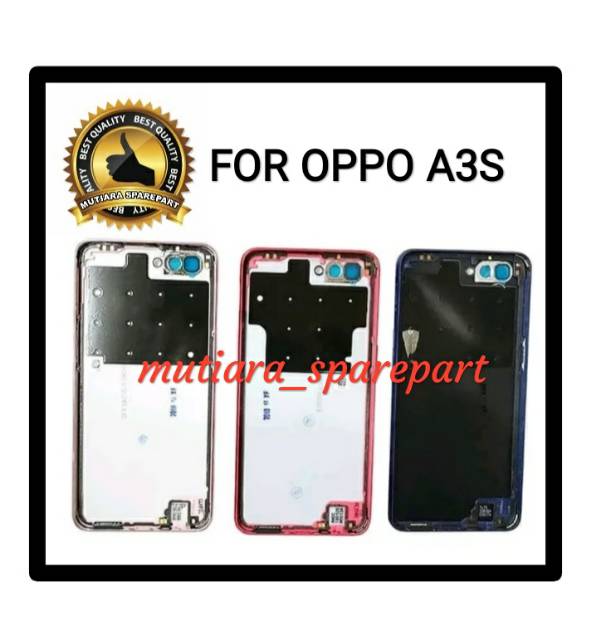 BACKDOOR BACK COVER CASING TUTUP BELAKANG OPPO A3S CPH1803 / A3S LAMA