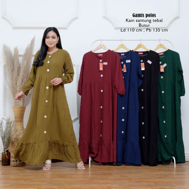 gamis andin/ gamis polos / gamis rayon