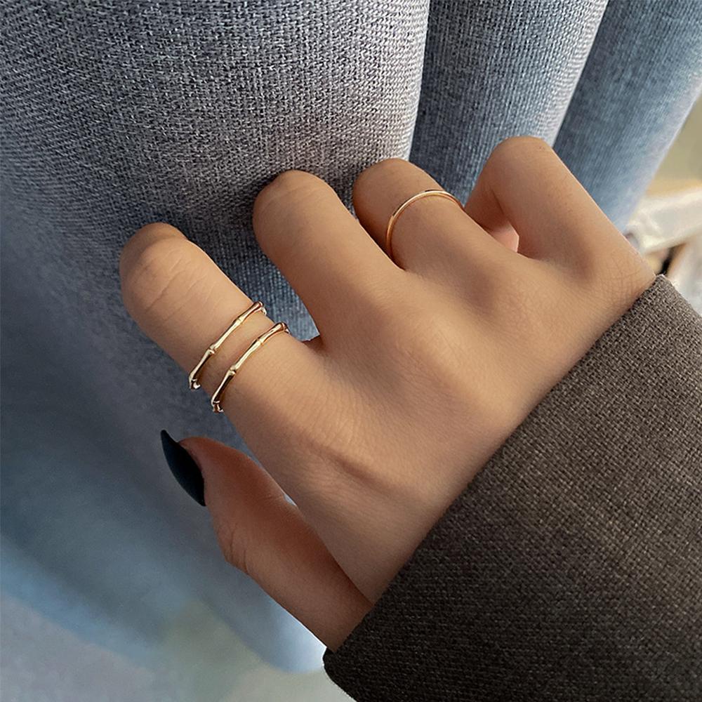Mxbeauty Open Rings Set Jari Cincin Kepribadian Wanita Logam Gadis Vintage Women Jewelry