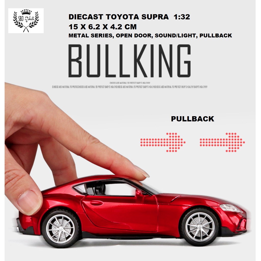 Diecast Miniatur Mobil TOYOTA SUPRA BULLKING METAL SERIES 1:32