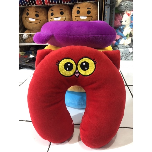 Bantal Leher Karakter Lucu Nyaman Bahan Lembut Label SNI