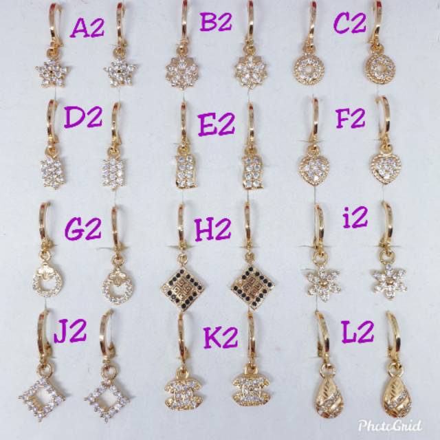 [1lusin Random]12psg anting2 campur