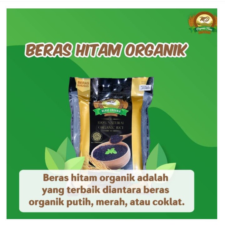 MD - Organic Black Rice Kupas Kulit - Beras Hitam Organik MD 2kg