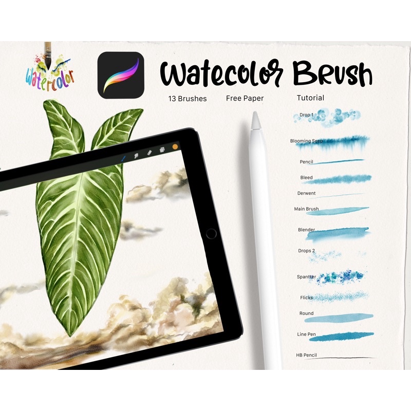 

watercolor brush procreate