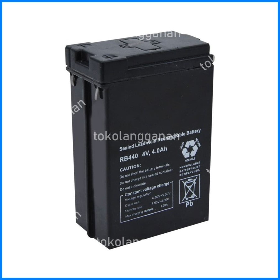 Krisbow Baterai Aki Rechargeable 4v 4ah Sealed Lead Acid