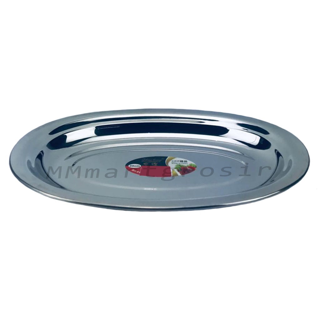 Fhong Huang / Piring Lonjong / Stainless / Piring Serbaguna / 30cm