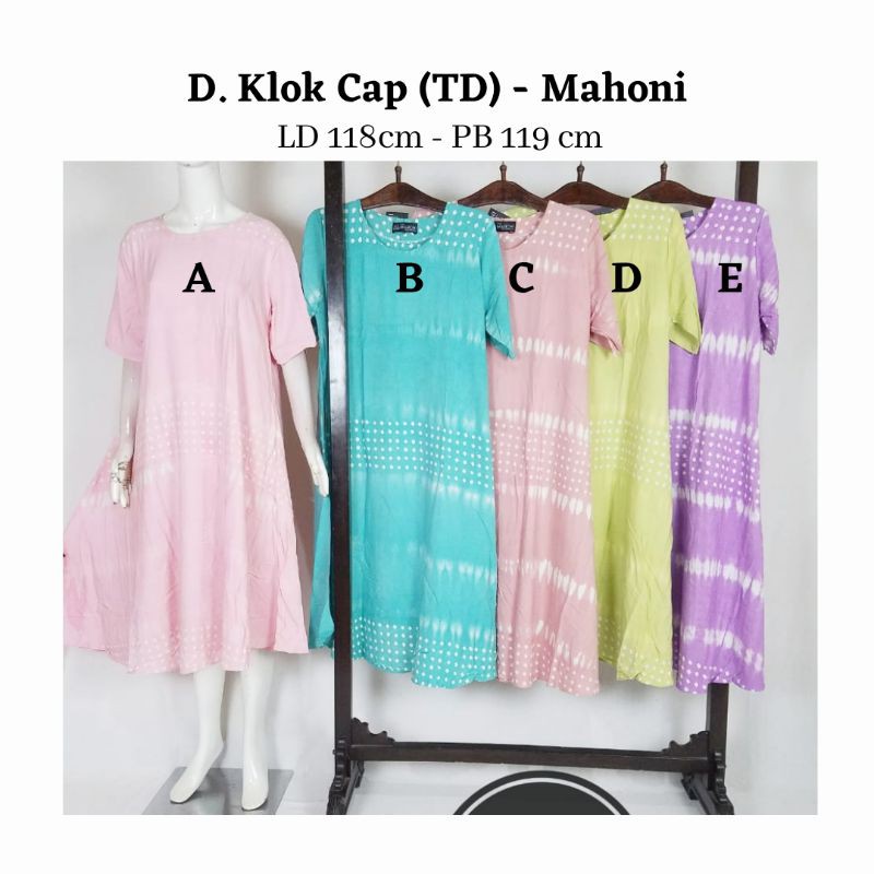 D Klok Cap TD Batik Mahoni / daster payung batik huza grosir  Pekalongan