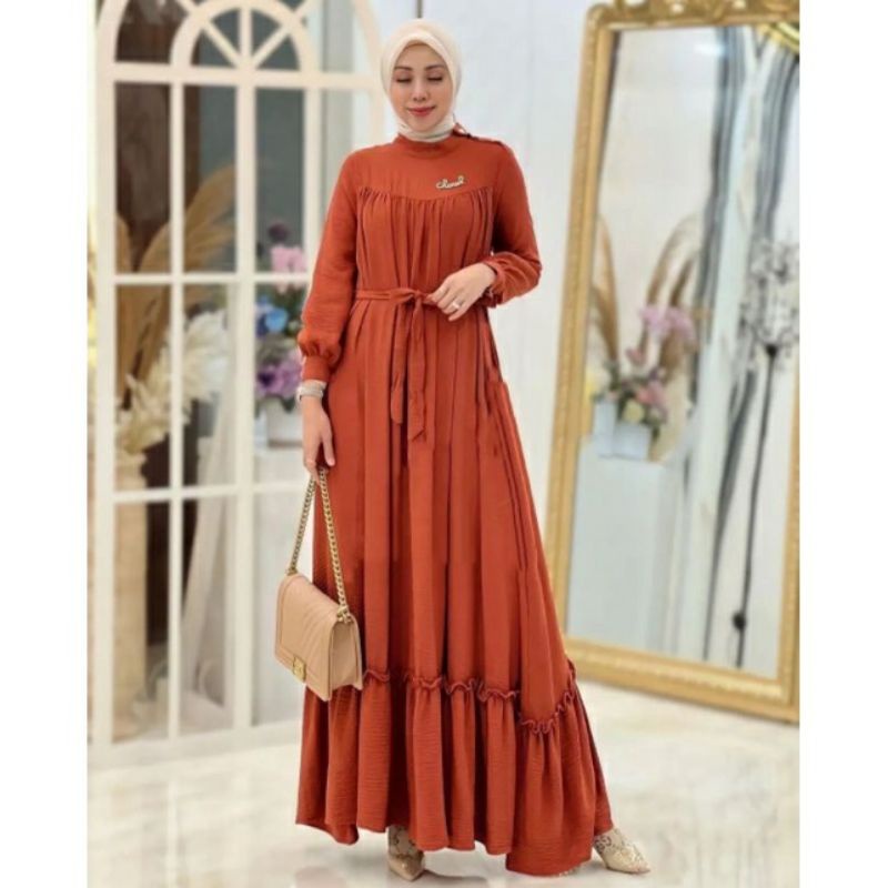 Audry dress gamis wanita terbaru / dress wanita / gamis polos