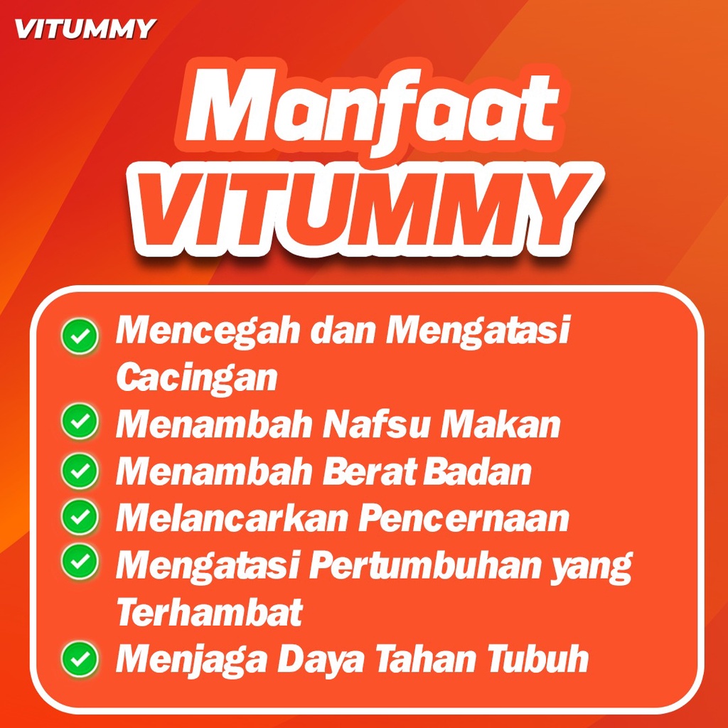Vitummy -  Vitumi Madu Herbal Basmi Cacingan Anak & Dewasa Tingkatkan Nafsu Makan Atasi Perut Buncit Anak Menambah Berat Badan Melancarkan Pencernaan-3