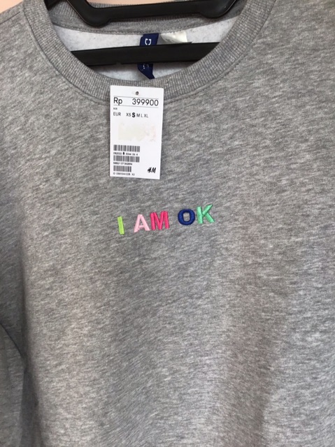 h&m i am ok sweatshirt