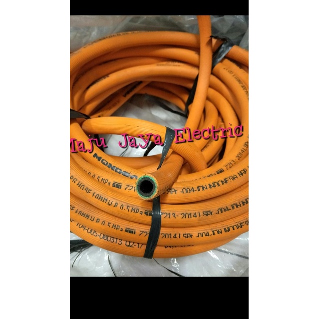 ✫ Selang Gas LPG Kompor Elpiji Mondea Orange Anti Tikus Mondea Meteran ◙