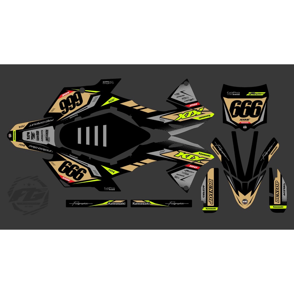Decal Custom KLX 150 / Glossy Standar