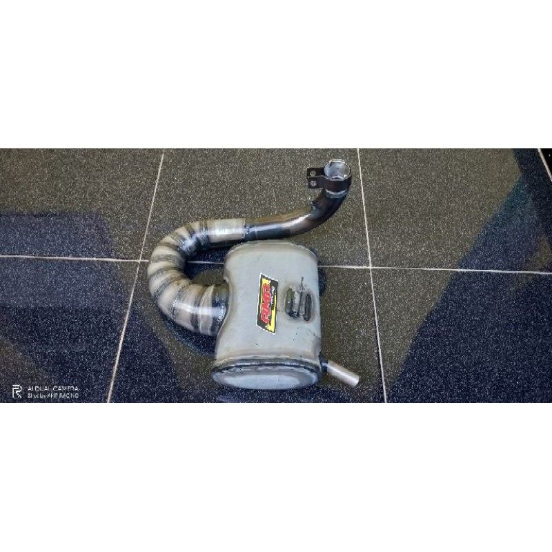 Knalpot Vespa standar racing big box leher big - original AMP RACING