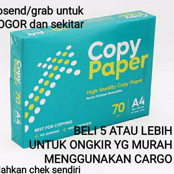 

[KODE PRODUK BDSVB9582] Kertas hvs A4 copy paper 75 gram (1 rim) 500 lembar