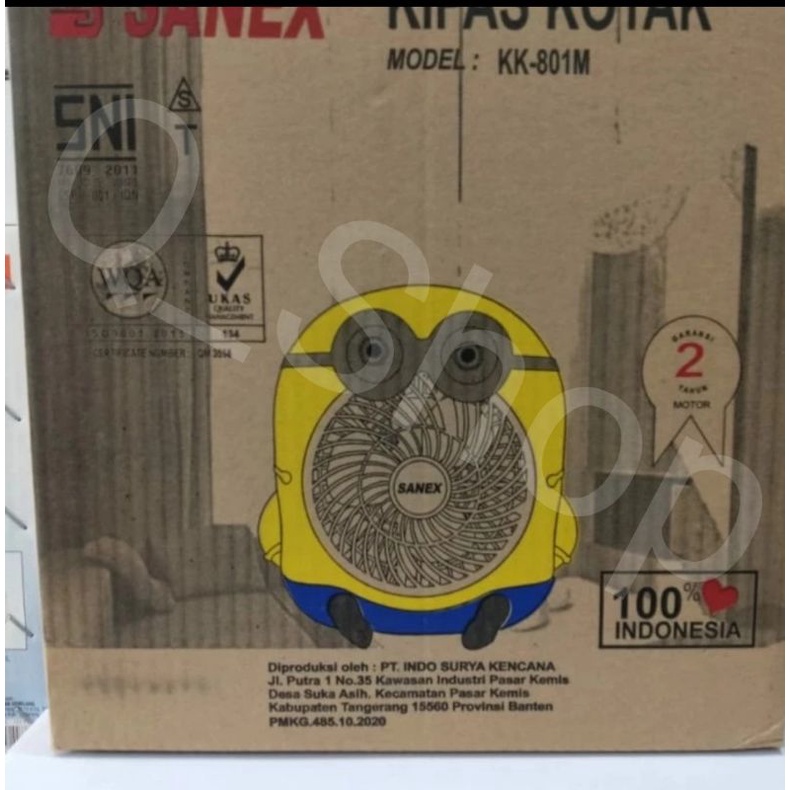 Kipas Angin Karakter MINION 8 Inch SANEX