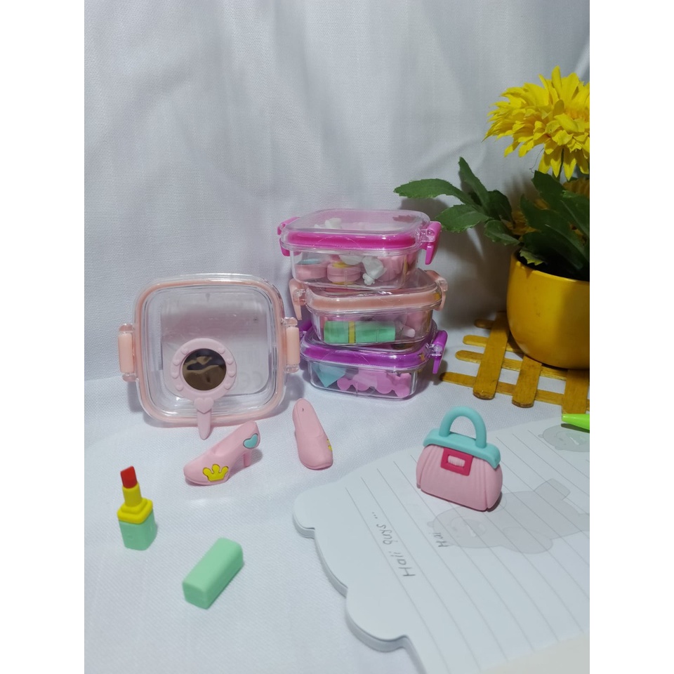 PENGHAPUS LUCU DALAM KOTAK MINI ERASER CUTE BANYAK PILIHAN MODEL UNIK ALAT TULIS KARET HAPUS LENGKAP PERALATAN MENULIS ANAK KUALITAS TERBAIK HARGA TERMURAH