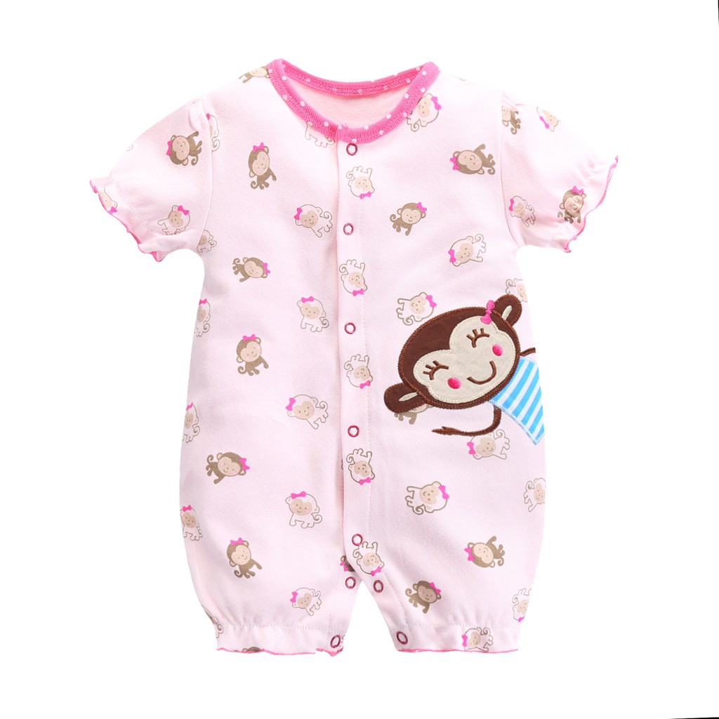 BABYSICAL 0-12 Bln / Baju Bayi Romper Pendek Lucu Motif Perempuan Jumper HY1903 Series-2