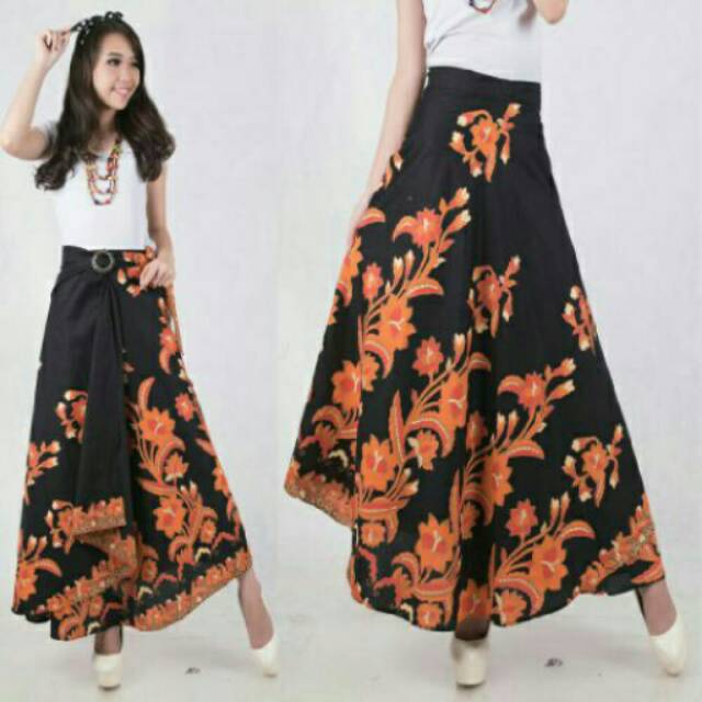 Yuanita rok lilit payung batik long skirt