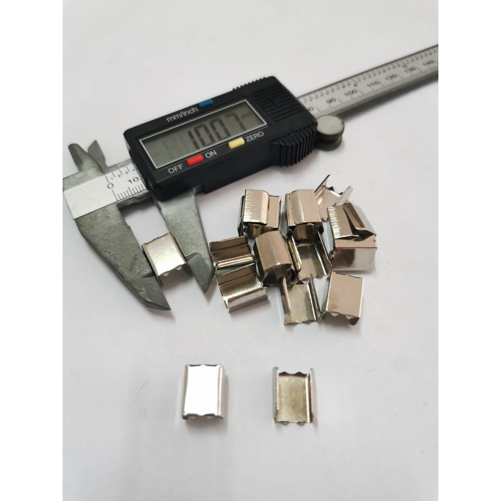 

[144 pcs] klep kotak id card klem / klep kotak id card 1cm nikel