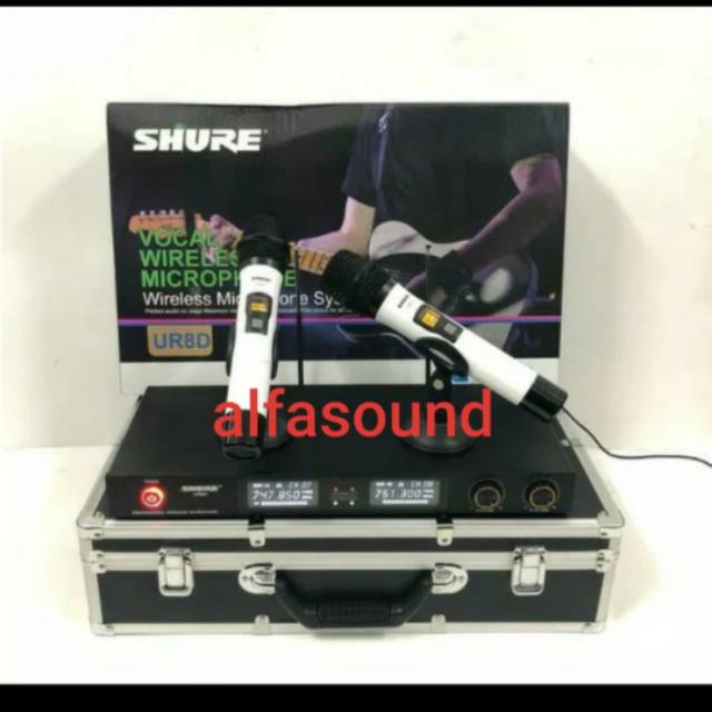 MIC WIRELESS SHURE UR8D KOPER MICROPHONE SHURE UR 8D HARDCASE HANDHELD