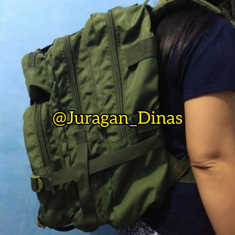 RANSEL PUNGGUNG BAGPACK HIJAU ARMY TNI TENTARA MILITER