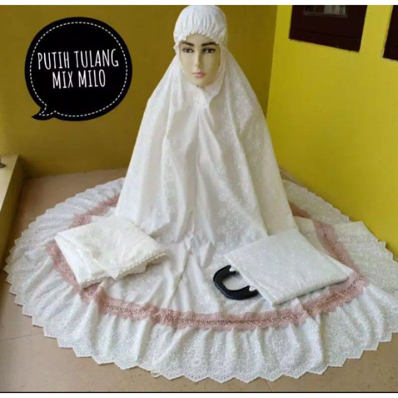 Mukena katun Paris Rubiah salur Jumbo